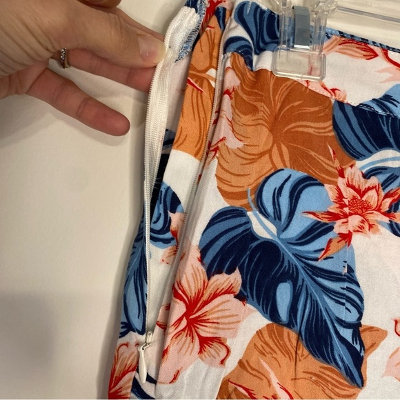 NWT Floral Roxy Mini Wrap Tropical Skirt Beachy Vacation Size Medium Preppy 90s - Picture 10 of 12